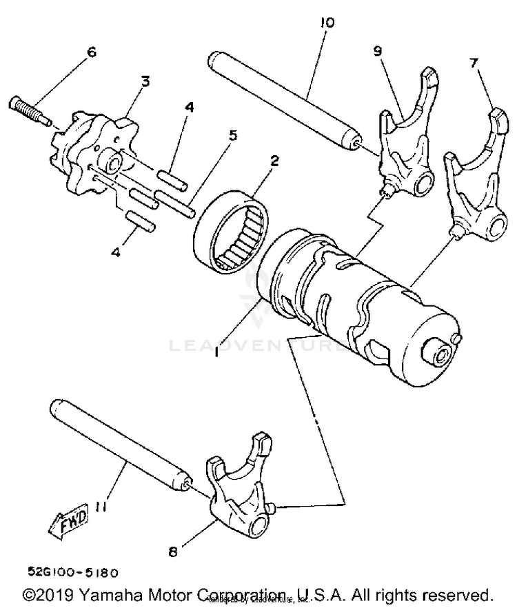 Shift Cam-Fork Schematic
