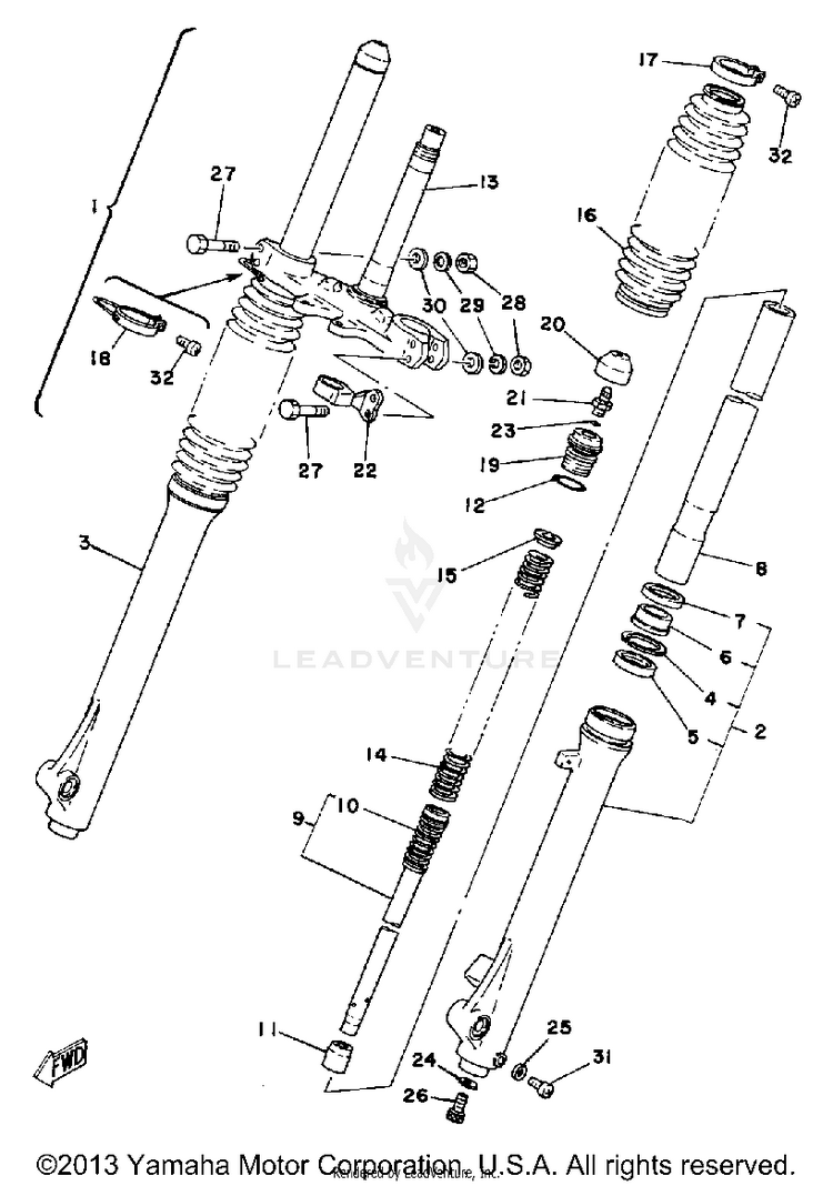 Front Fork Schematic