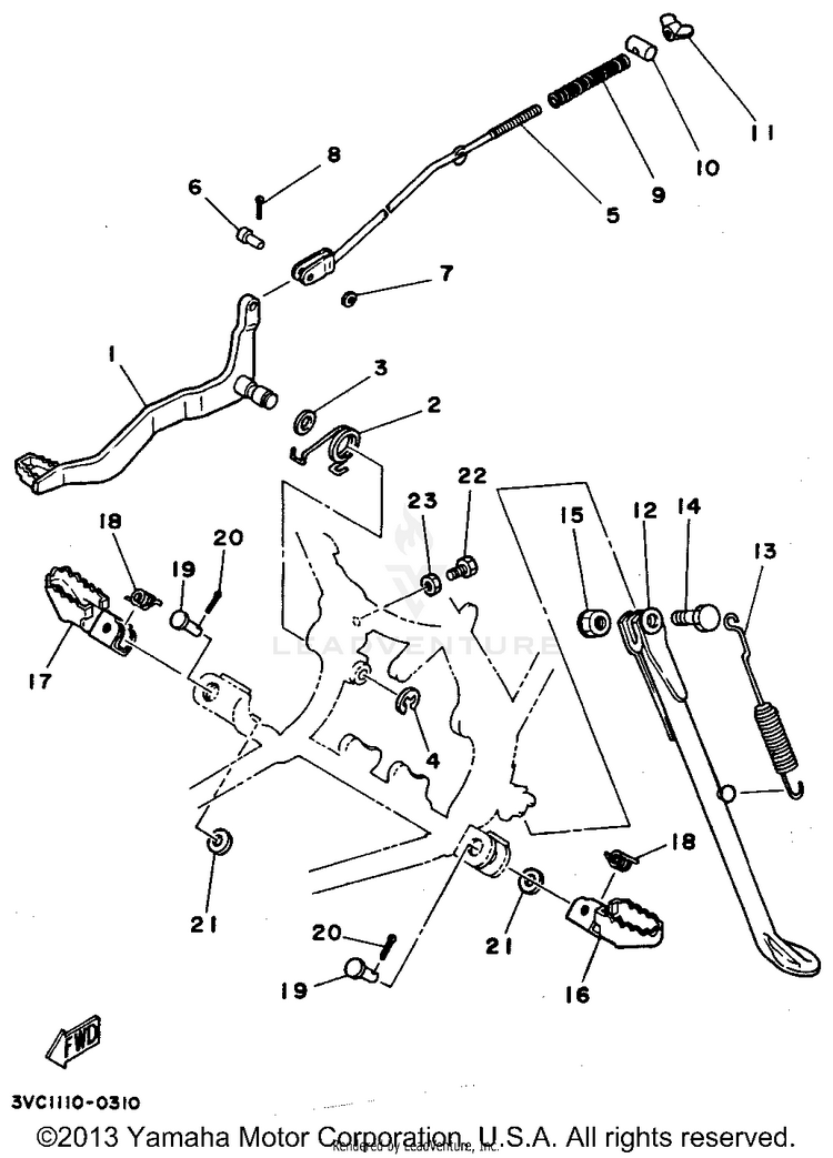 Stand - Footrest Schematic