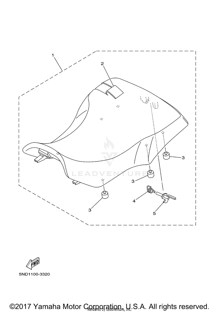 Seat GRIZZLY 350 IRS 4WD - YFM35FGIZG - 2010 Schematic