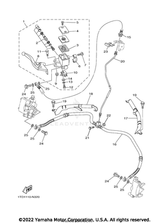 Front Master Cylinder Schematic
