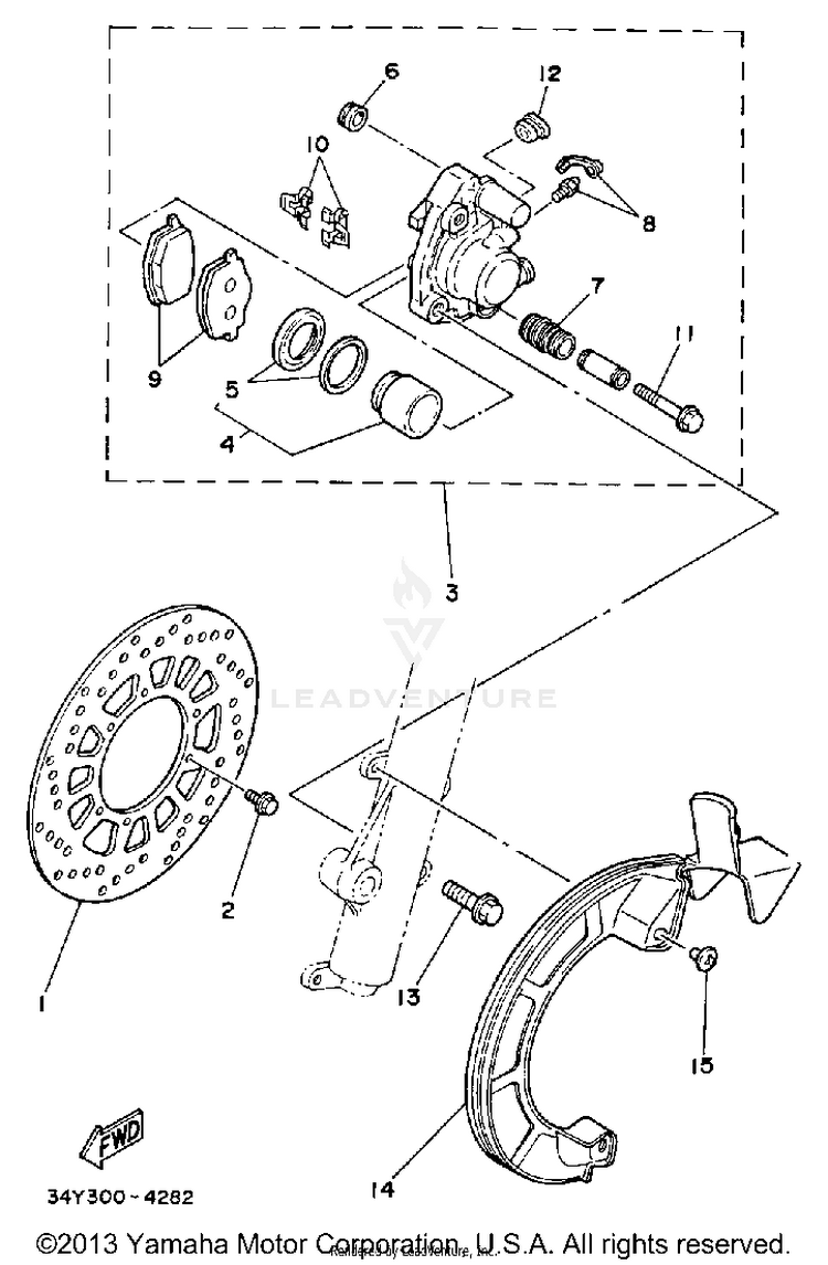 Front Brake Caliper Schematic