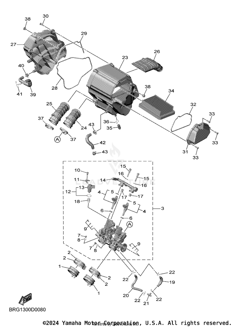 Intake MT03 - MT03SCB - 2025 Schematic