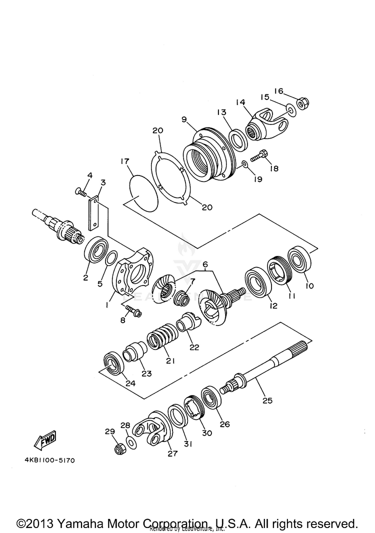 Middle Drive Gear Schematic