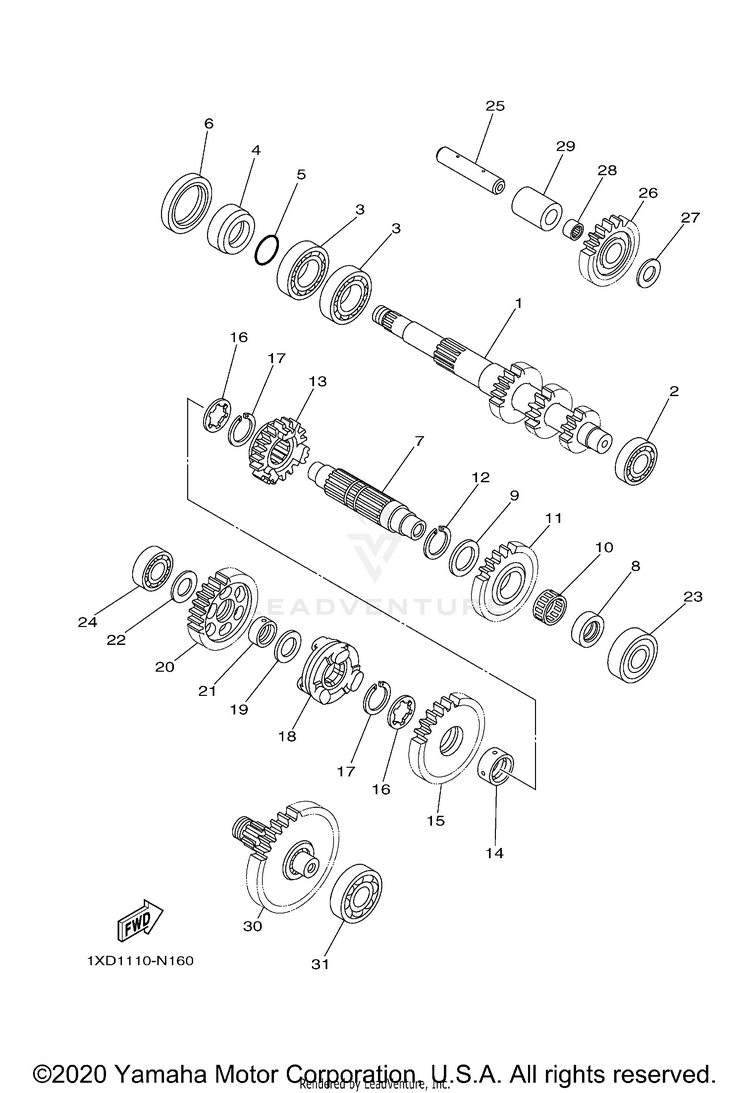 Transmission VIKING EPS HUNTER - YXM70VPHLH - 2020 Schematic