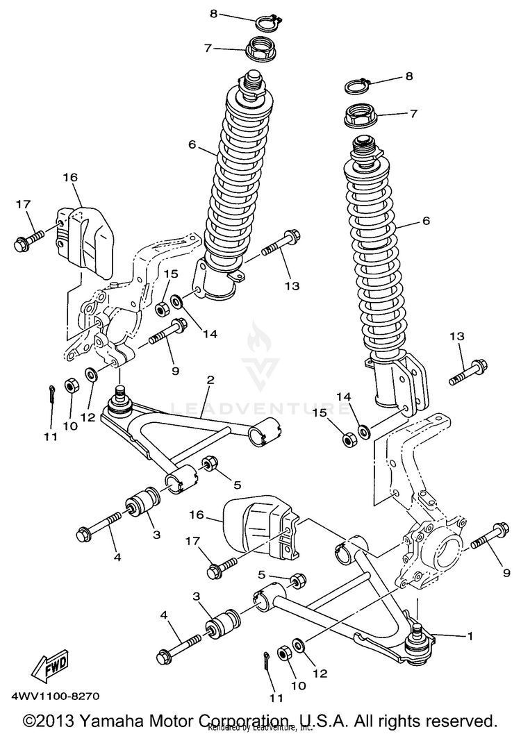 Front Suspension Wheel Schematic