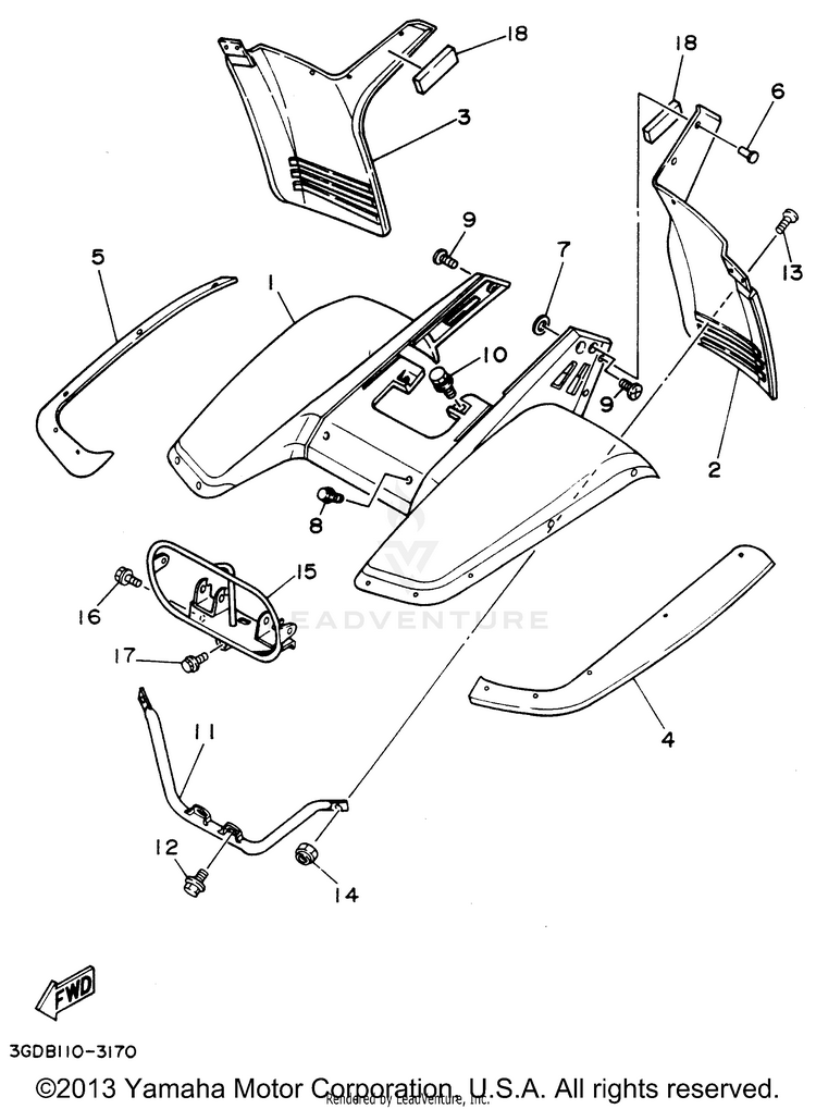 Front Fender Carrier Schematic