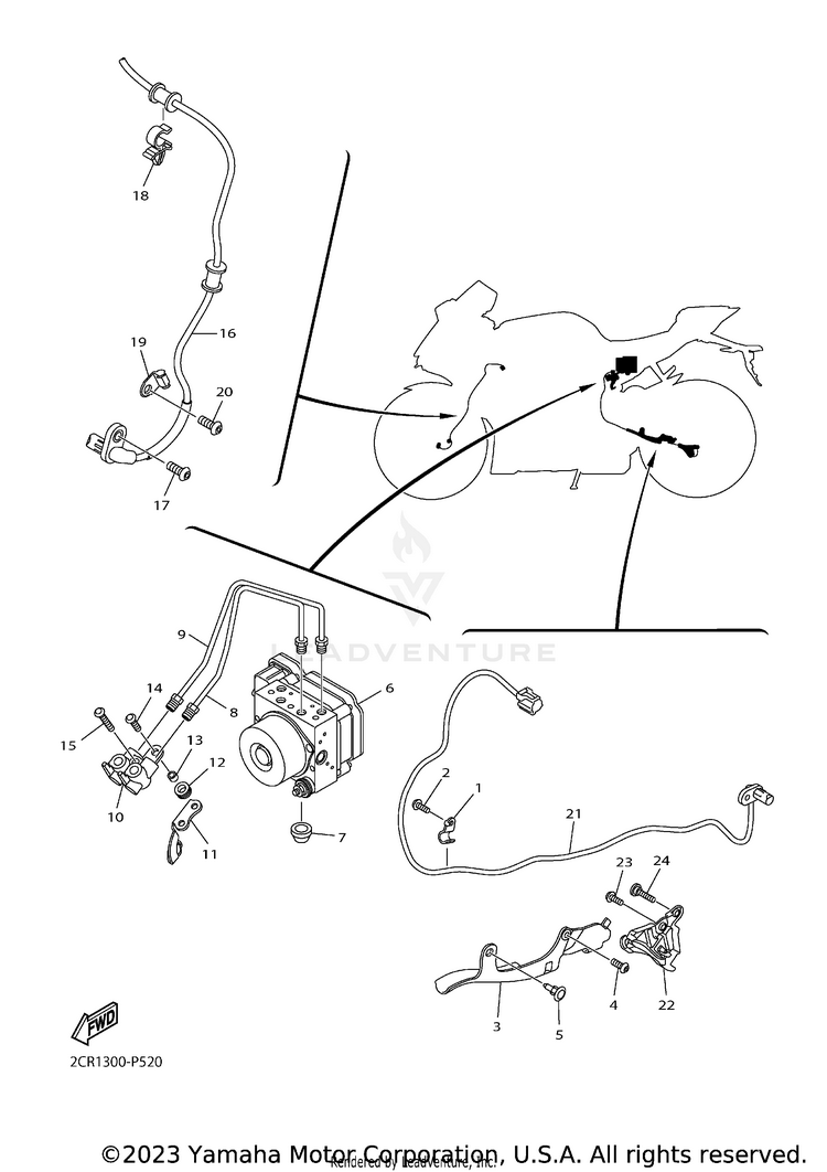 Electrical 3 YZFR1 - YZFR1HCB - 2017 Schematic