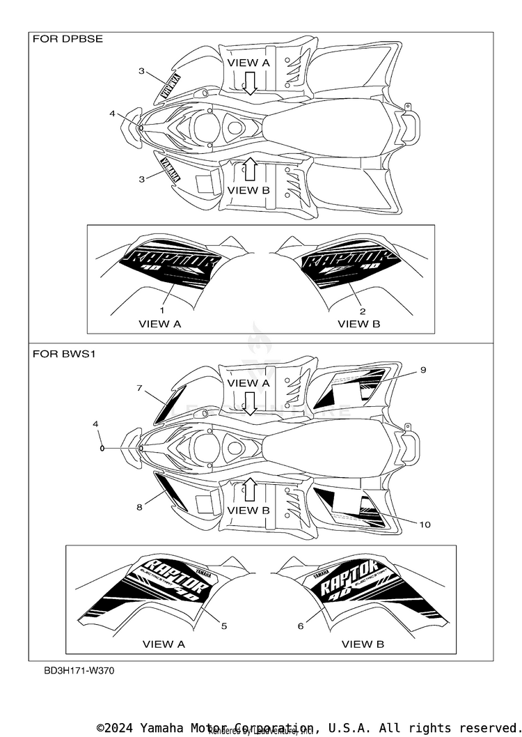Graphics RAPTOR 90 - YFM09RYXML - 2021 Schematic