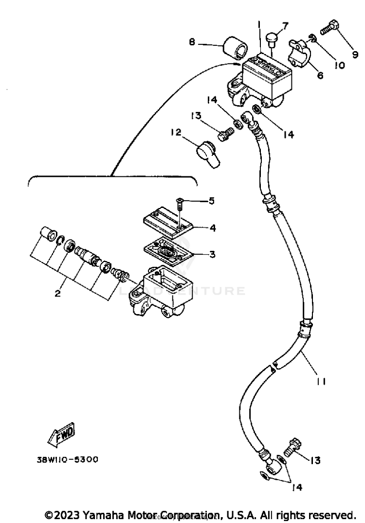 Front Master Cylinder Schematic