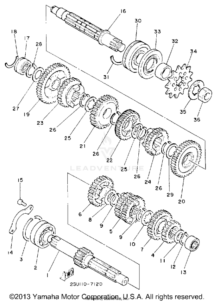 Transmission BANSHEE - YFZ350D_MN - 1992 Schematic