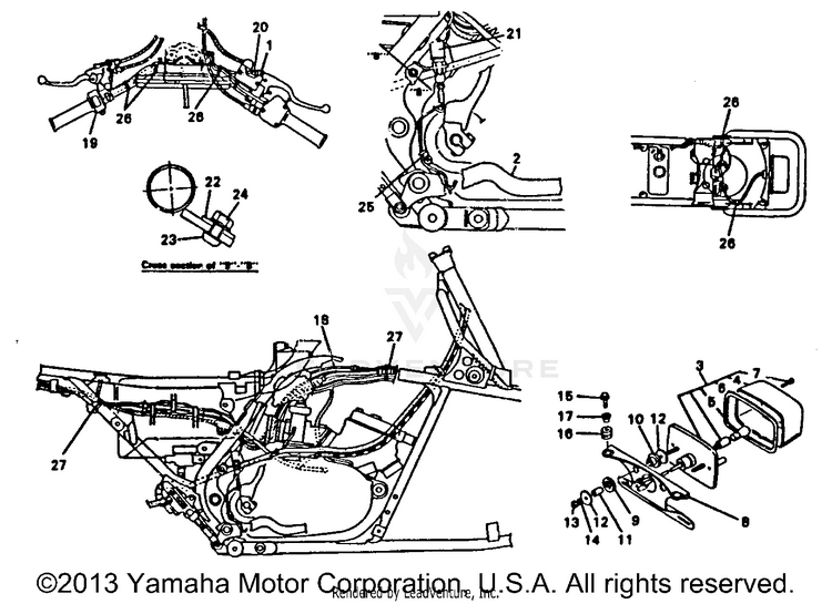 Taillight Kit Maine & New Hampshire BANSHEE - YFZ350G_MN - 1995 Schematic