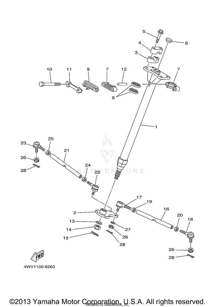 Steering GRIZZLY REALTREE - YFM600FHMC - 2000 Schematic