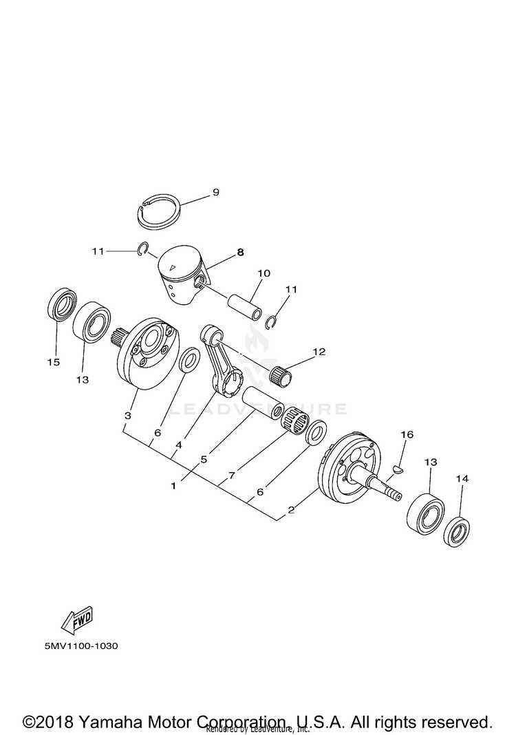 Crankshaft Piston Schematic