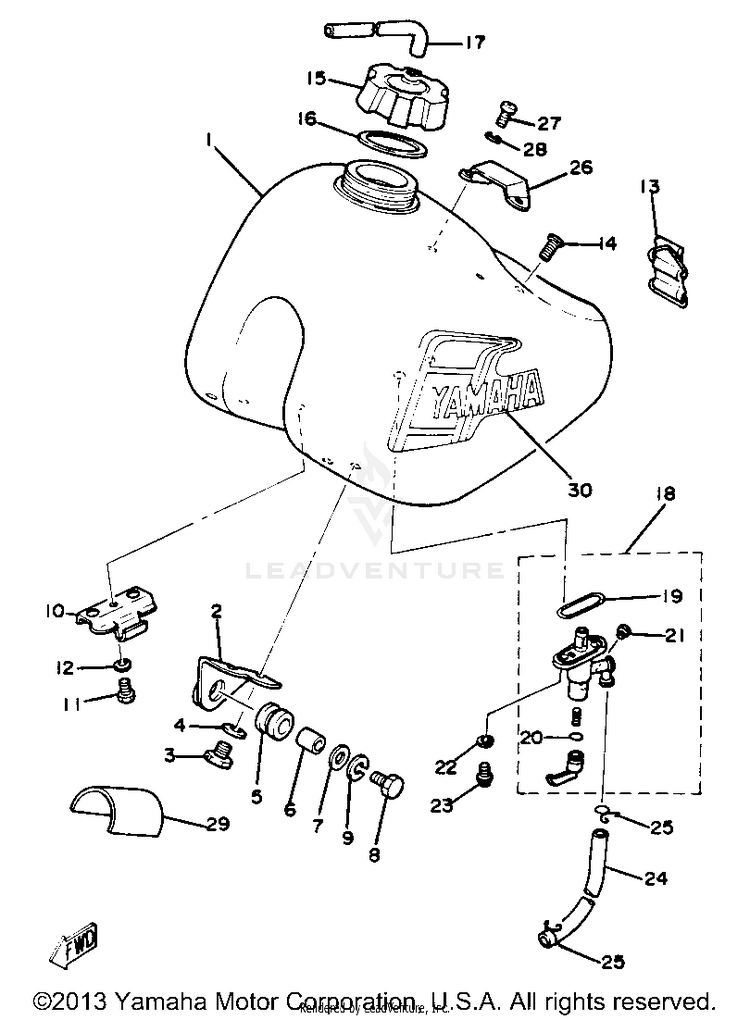 Fuel Tank Yz80j Schematic