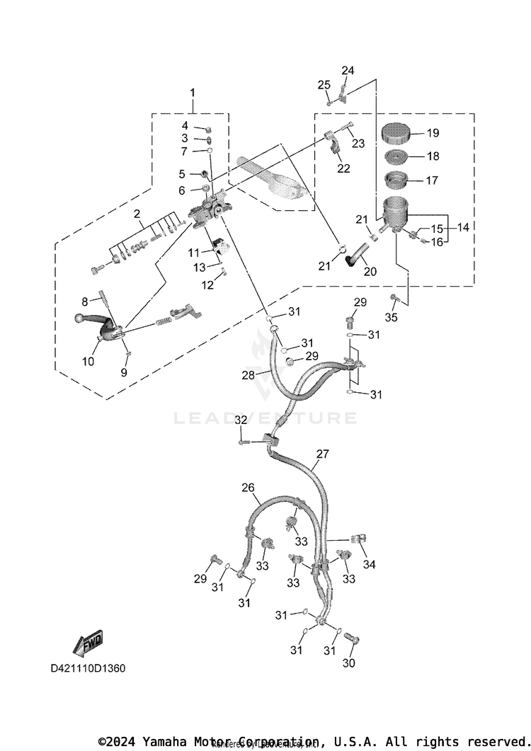 Front Master Cylinder Schematic