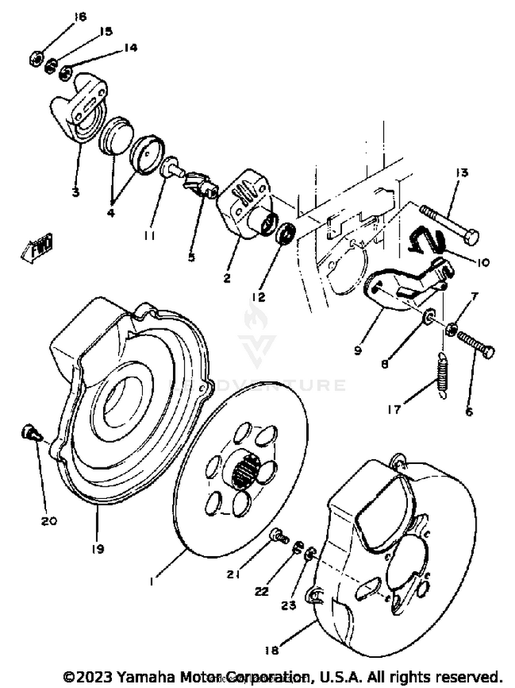 Rear Brake Caliper Schematic