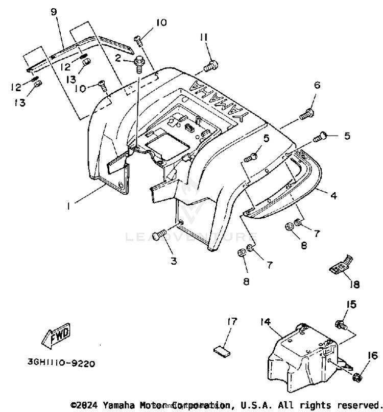 Rear Fender Schematic