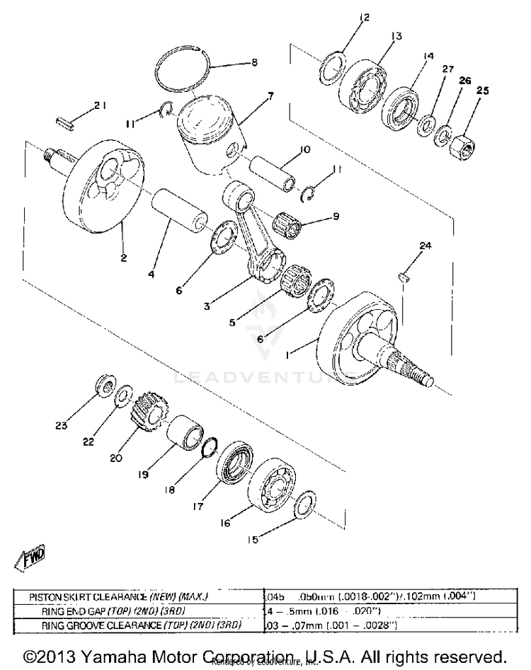 Crank - Piston Schematic