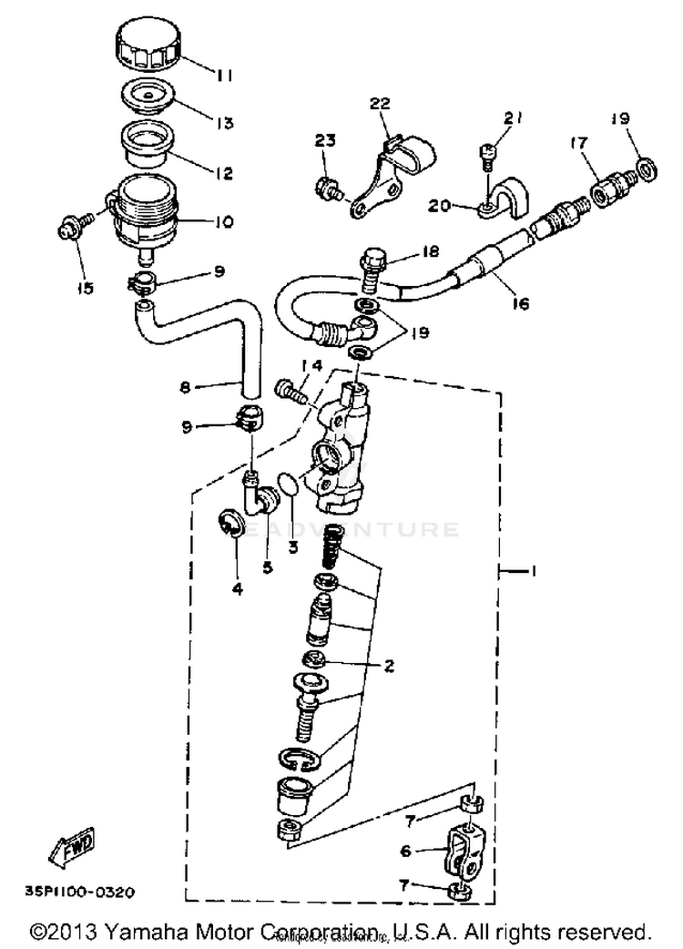 Rear Master Cylinder Schematic