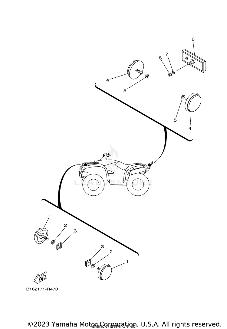 Electrical 2 KODIAK 700 EPS - YFM70KPAPG - 2023 Schematic