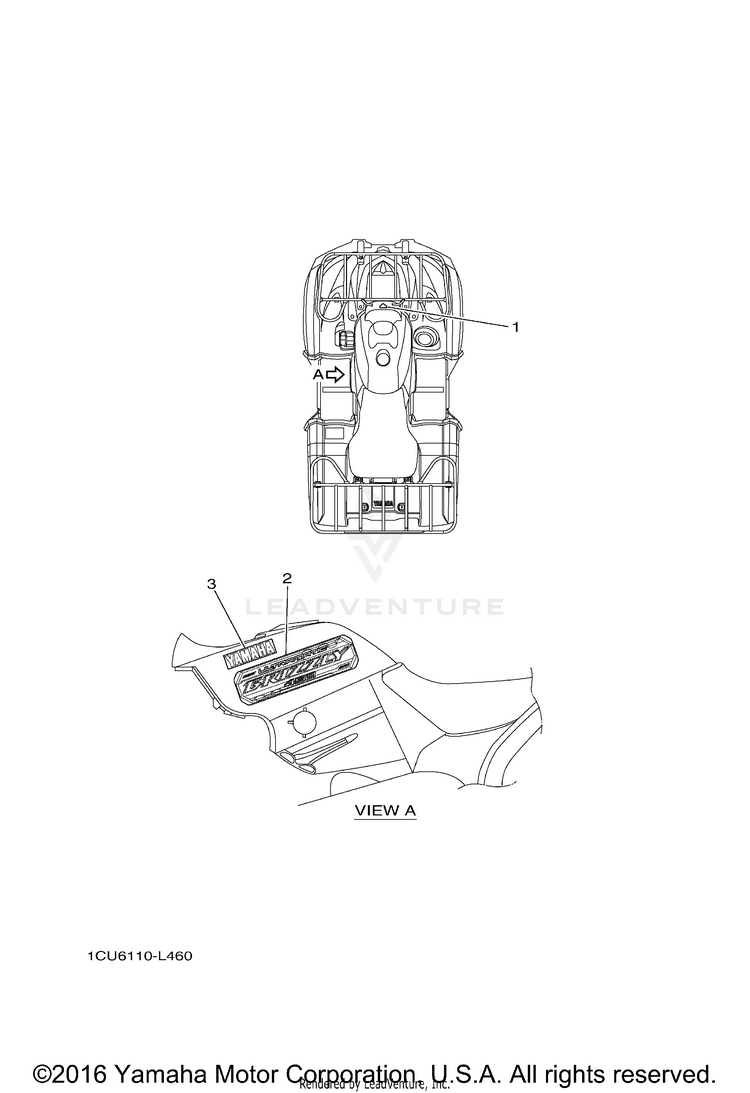 Graphics GRIZZLY 450 4WD - YFM45FGBGR - 2012 Schematic