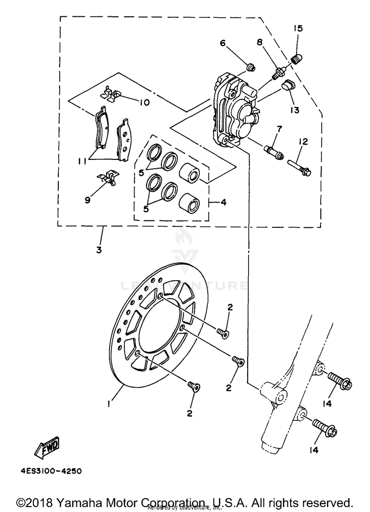 Front Brake Caliper Schematic