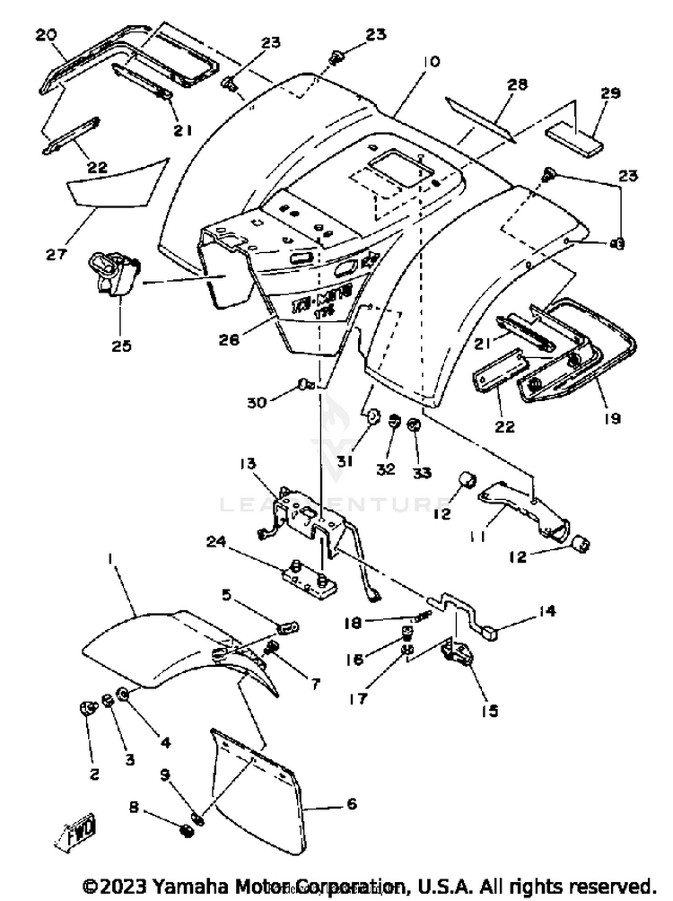 Front Fender - Rear Fender Schematic