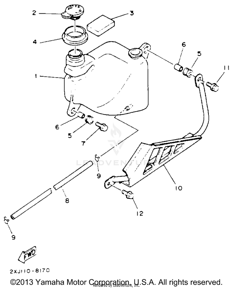 Oil Tank BLASTER - YFS200E - 1993 Schematic