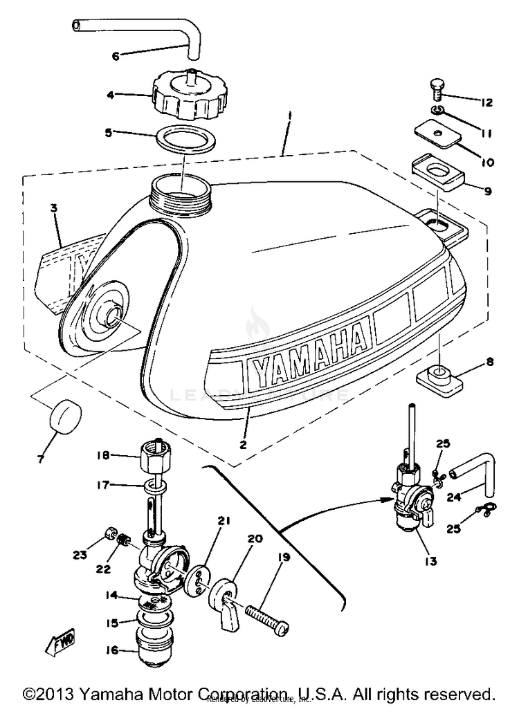 Fuel Tank Yz80e F Schematic