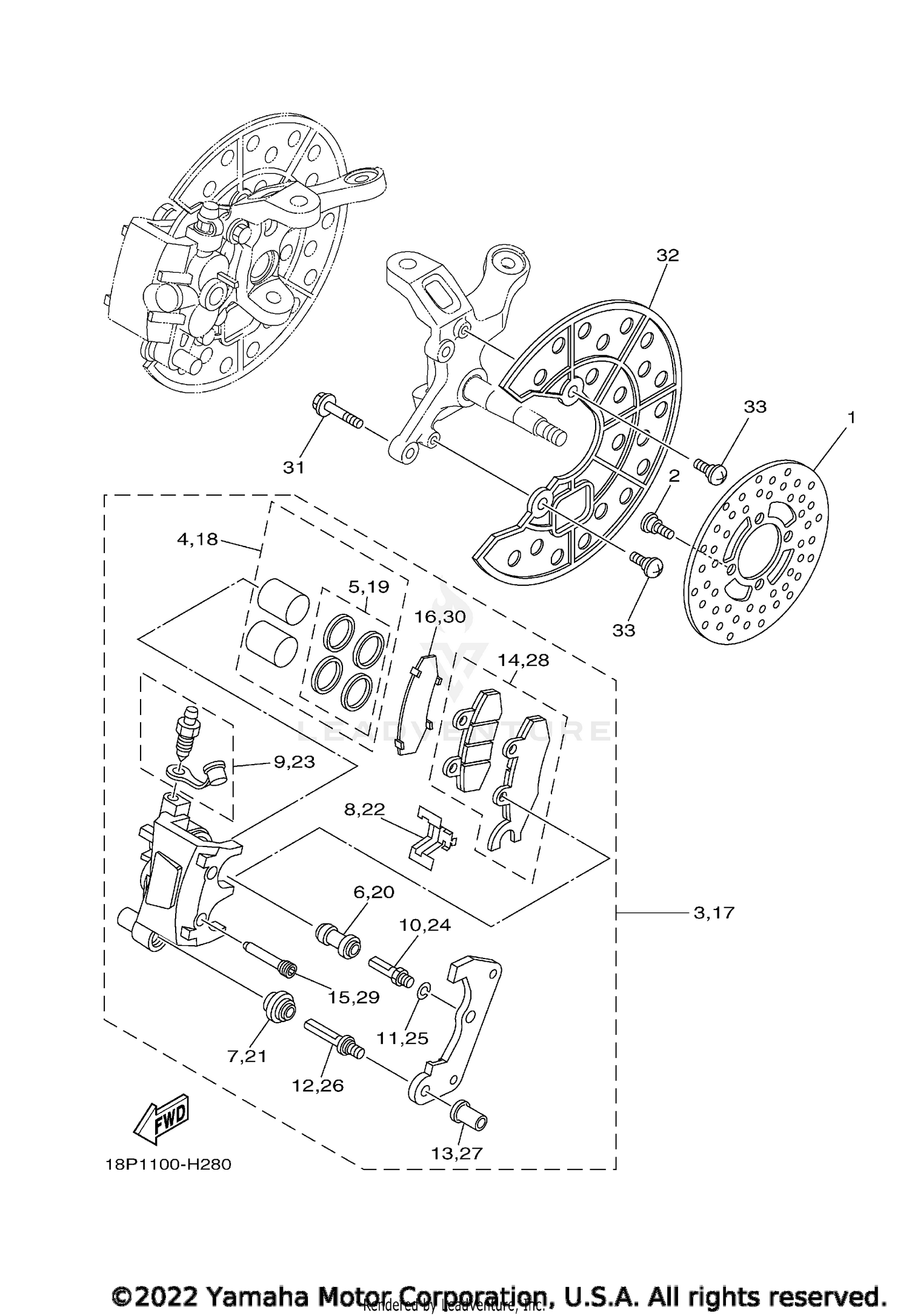 FRONT BRAKE CALIPER