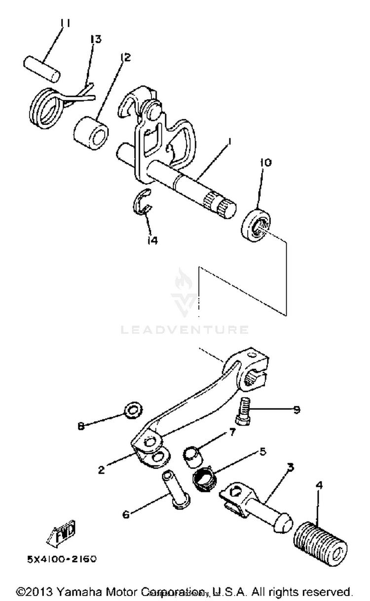 Shift Shaft - Pedal Schematic