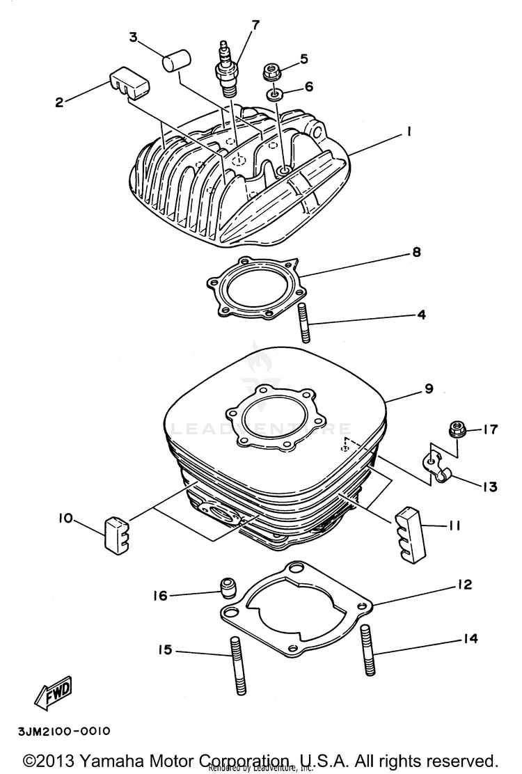 Cylinder BLASTER - YFS200H - 1996 Schematic
