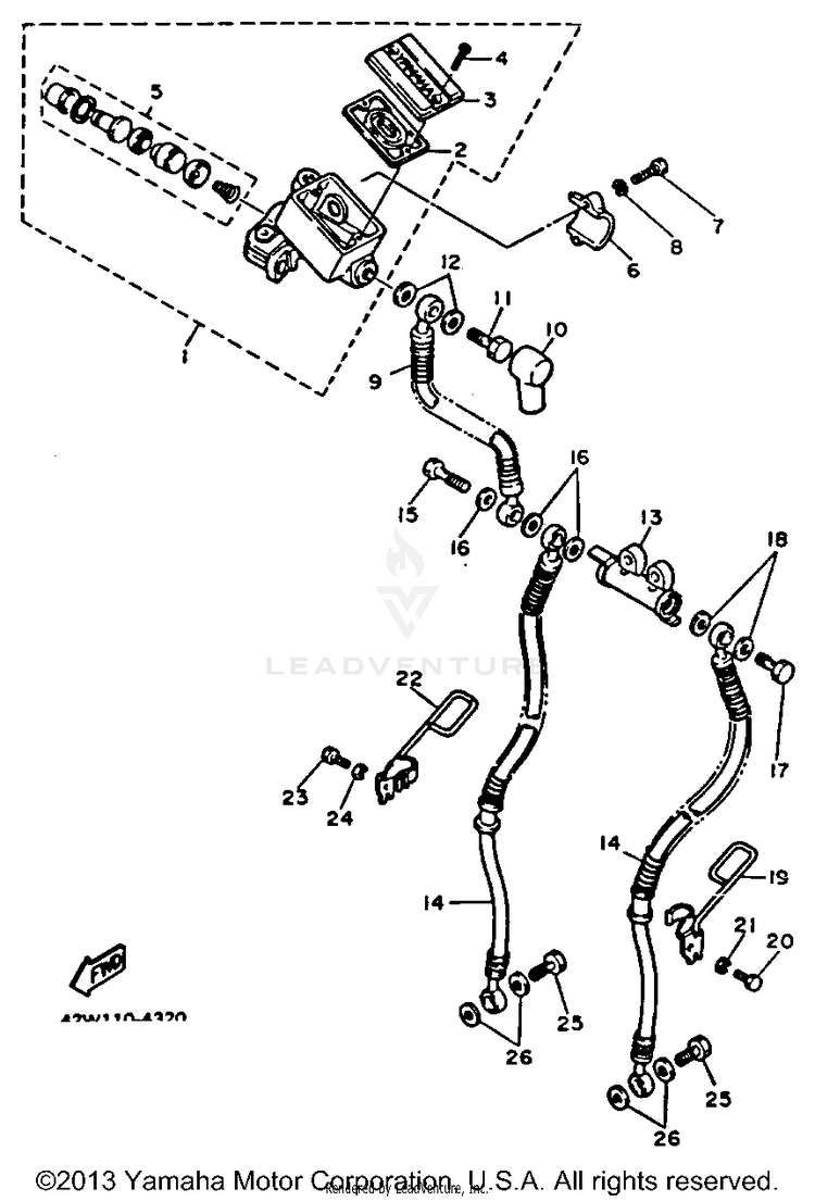 Front Master Cylinder Schematic