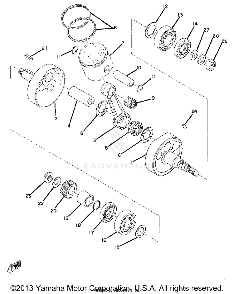 Crank - Piston Schematic