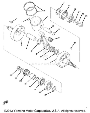Crank - Piston Schematic