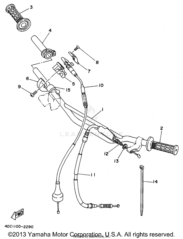 Steering Handle - Cable Schematic