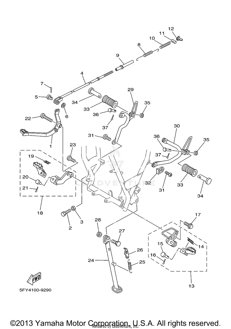 Stand Footrest Schematic