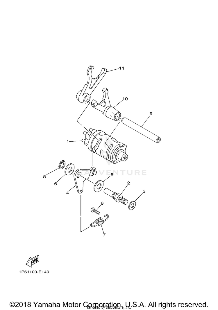 Shift Cam Fork Schematic