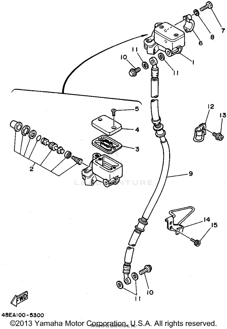 Front Master Cylinder Schematic