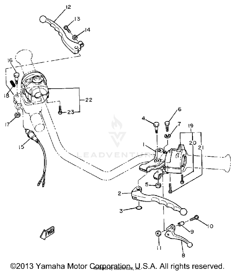 Handle Switch - Lever Schematic