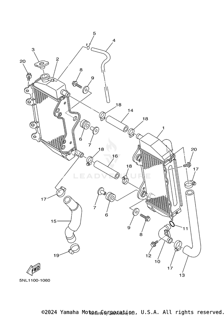 Radiator & Hose Schematic