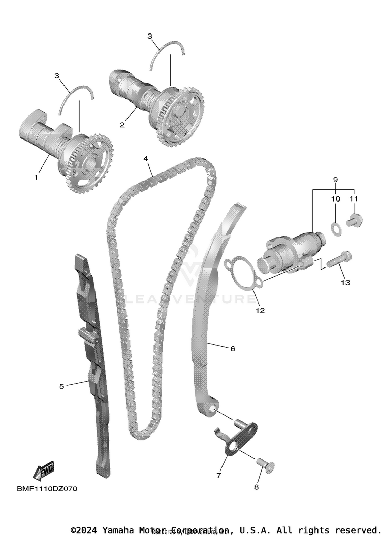 Camshaft & Chain Schematic
