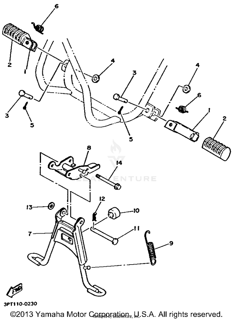 Stand - Footrest Schematic