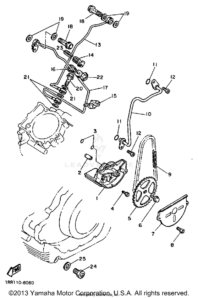 Oil Pump VIRAGO 700 - XV700SSC - 1986 Schematic