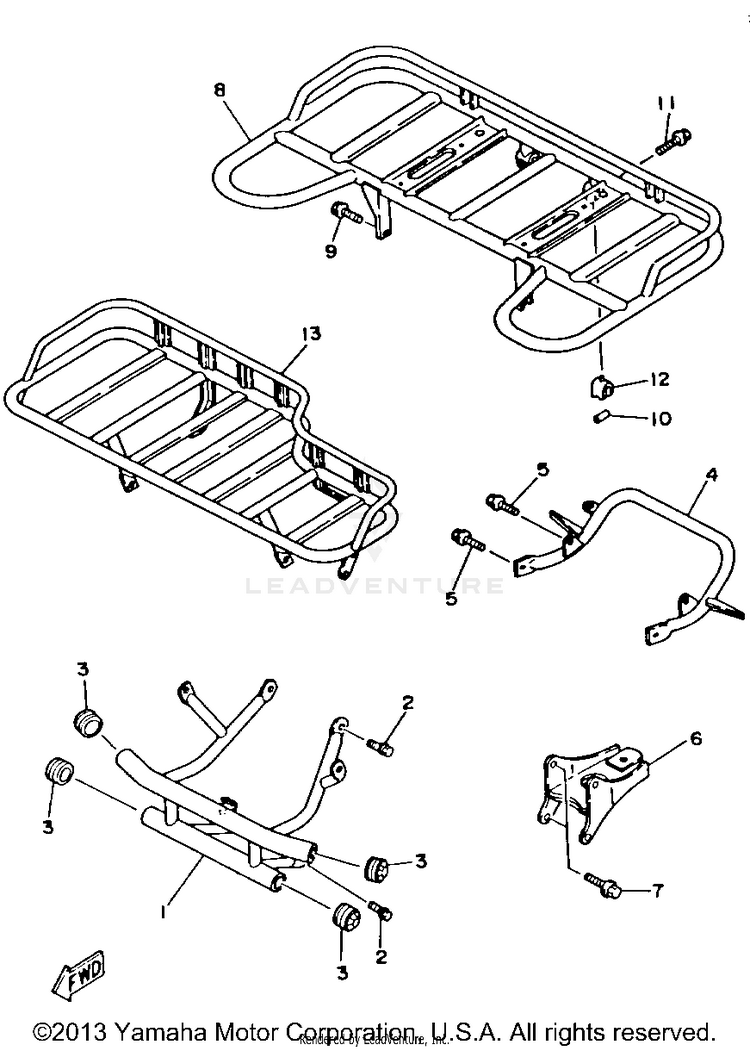 Guard BIG BEAR 4WD - YFM350FWB - 1991 Schematic