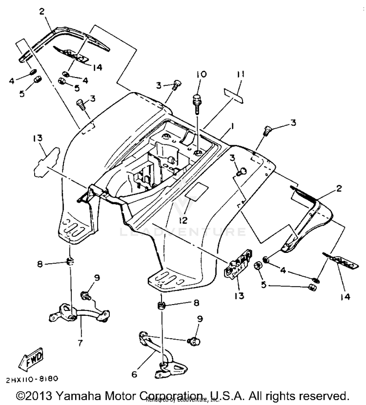 Rear Fender Schematic