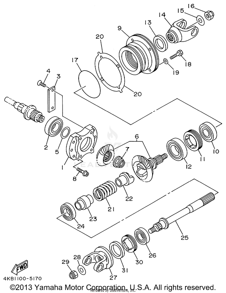 Middle Drive Gear Schematic