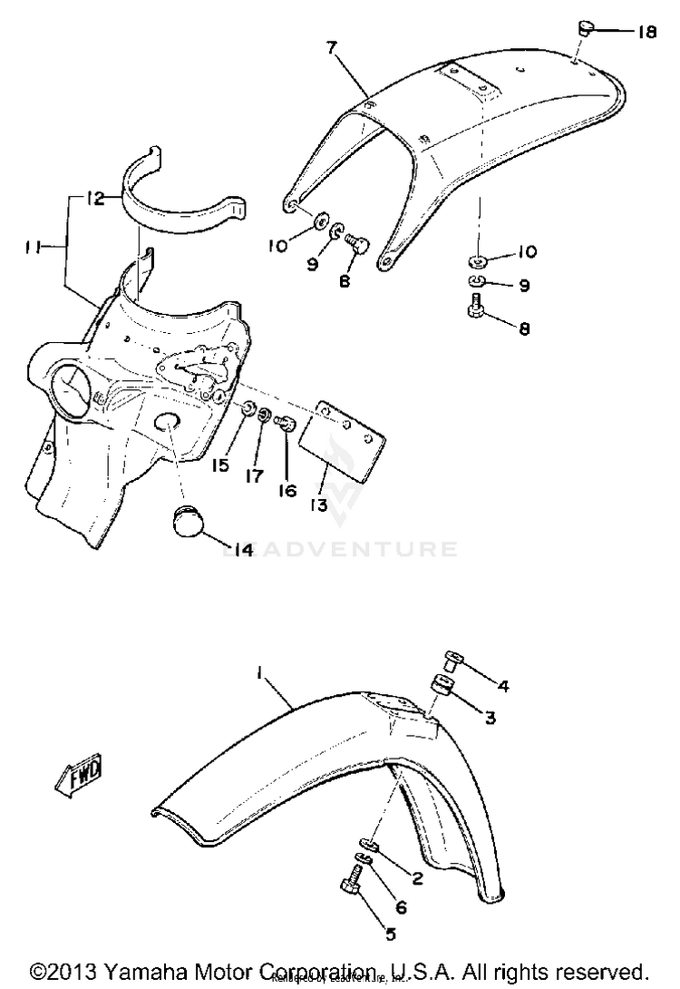 Front Fender-Rear Fender Schematic