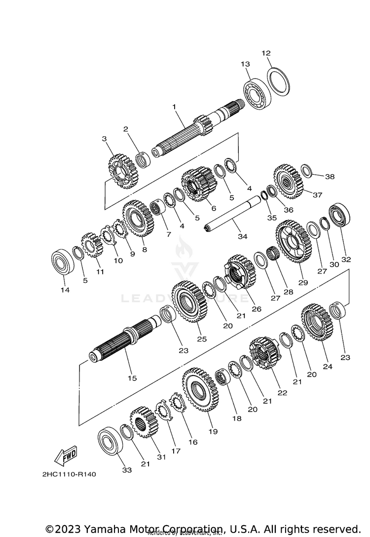Transmission YXZ1000R EPS SS SE - YXZ10YESJL - 2018 Schematic